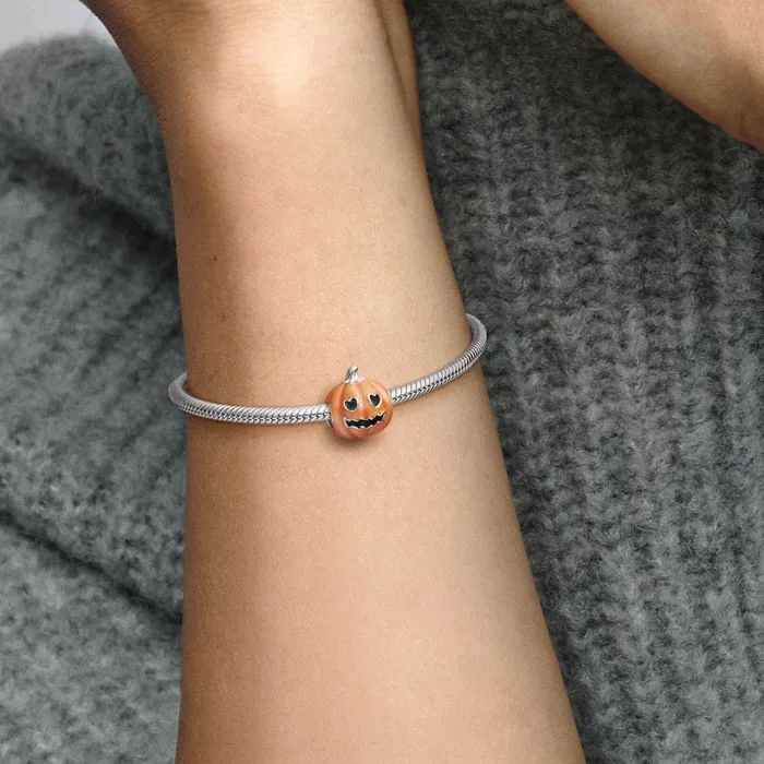1 Bracelet2 Charms 99 Women Pandora Glowinthedark Spooky Pumpkin Charm