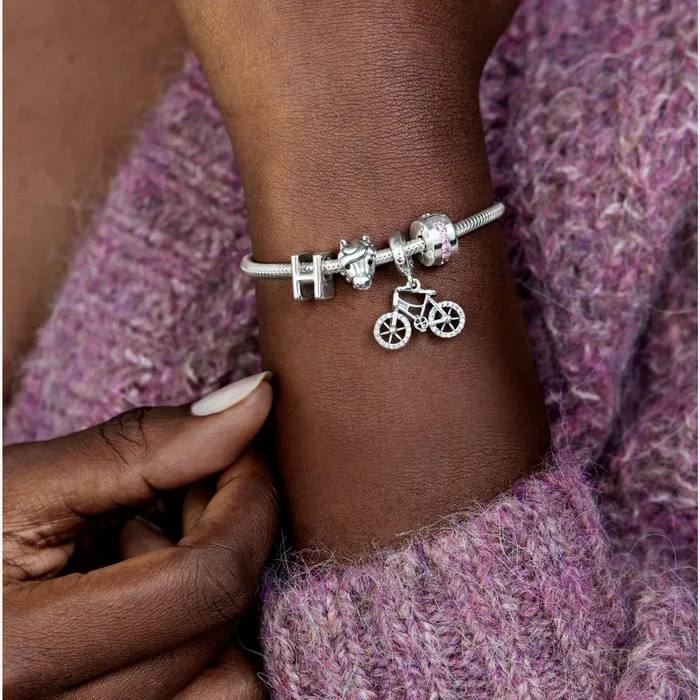 1 Bracelet2 Charms 99 Women Pandora Letter H Alphabet Charm