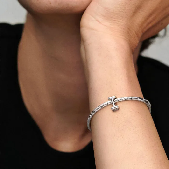 1 Bracelet2 Charms 99 Women Pandora Letter I Alphabet Charm
