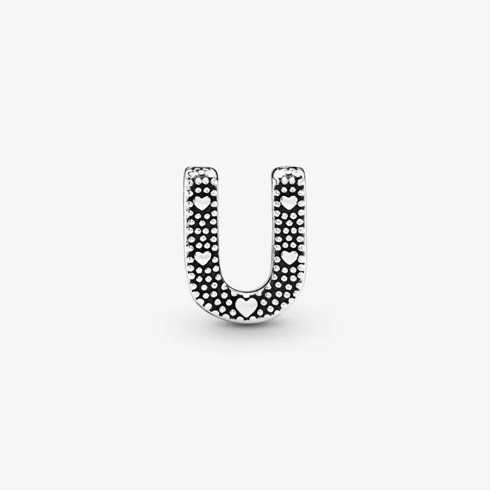 1 Bracelet2 Charms 99 Women Pandora Letter U Alphabet Charm