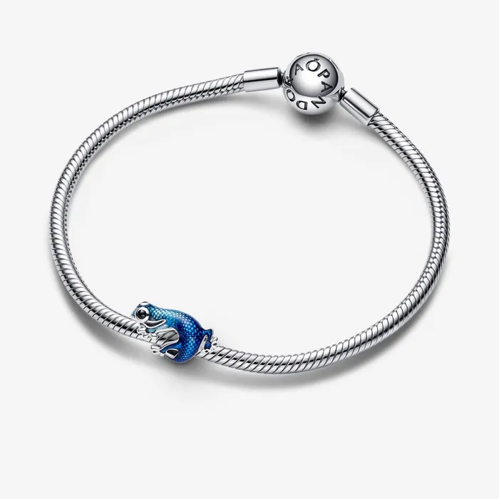 1 Bracelet2 Charms 99 Women Pandora Metallic Blue Gecko Charm