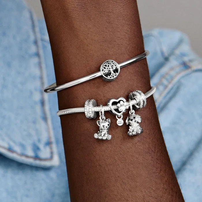 1 Bracelet2 Charms 99 Women Pandora Openwork Family Roots Charm
