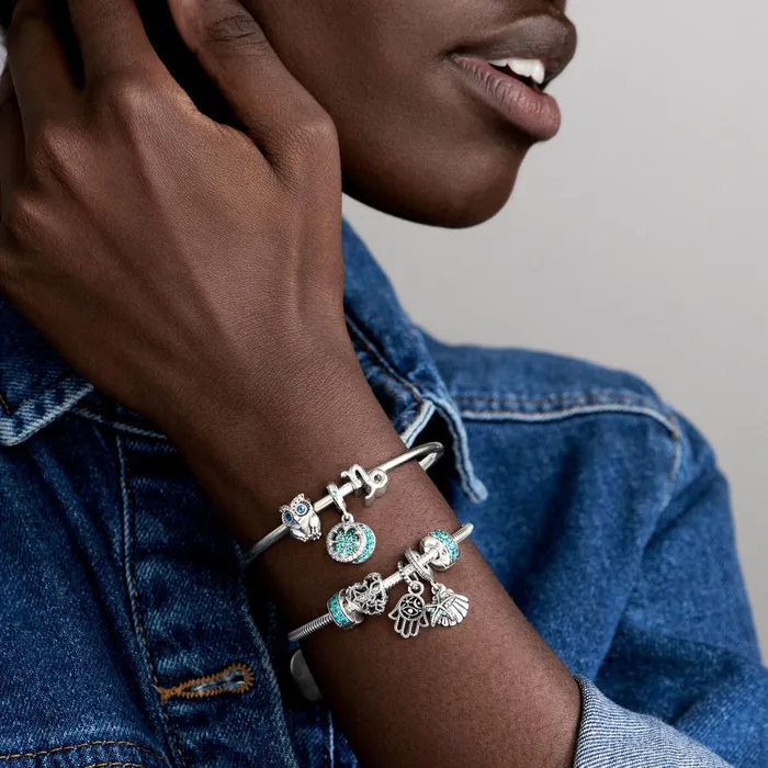 1 Bracelet2 Charms 99 Women Pandora Sparkling Capricorn Zodiac Charm