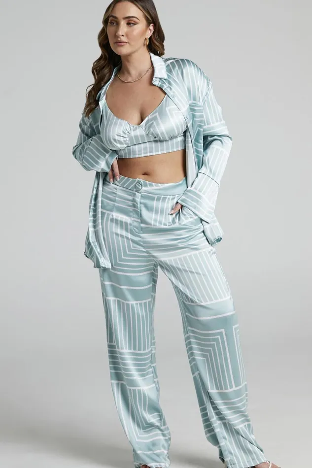 4th and Reckless 8211 Francesca Top In Sage Print Women Showpo Tops