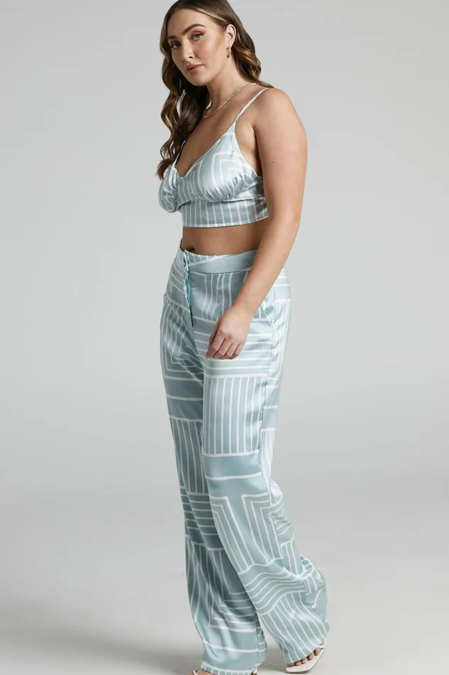 4th and Reckless 8211 Francesca Top In Sage Print Women Showpo Tops