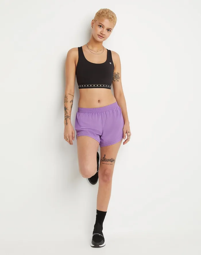 Absolute Sports Bra C Logo Black Women Champion Sports Bras and Bralettes