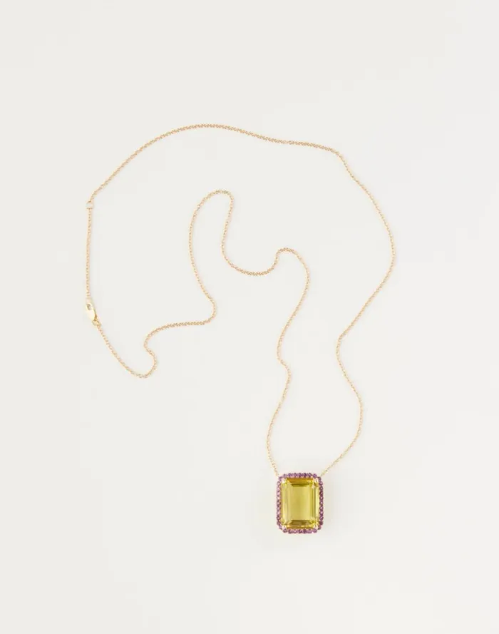 Accessories and Gifts Women Cynthia Rowley Lemon Quartz With Amethyst Pendant Accessories and Gifts Women Cynthia Rowley Lemon Quartz With Amethyst Pendant
