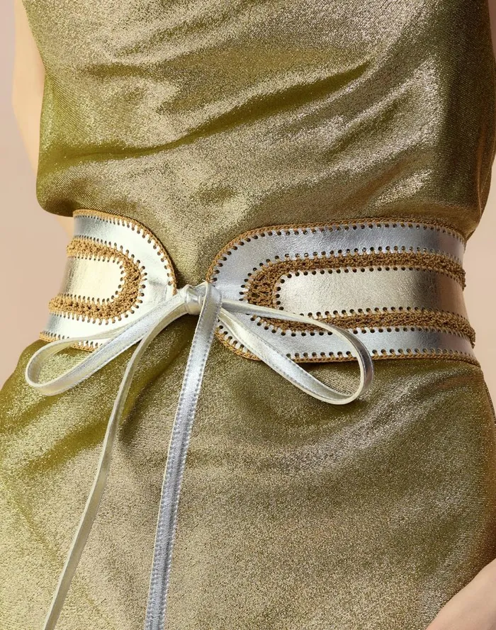 Accessories and Gifts Women Cynthia Rowley Metallic Vegan Leather Belt