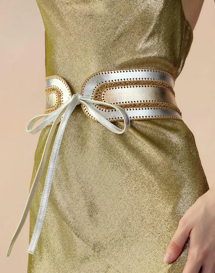 Accessories and Gifts Women Cynthia Rowley Metallic Vegan Leather Belt