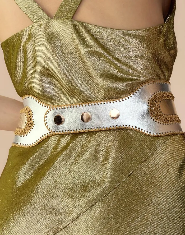 Accessories and Gifts Women Cynthia Rowley Metallic Vegan Leather Belt