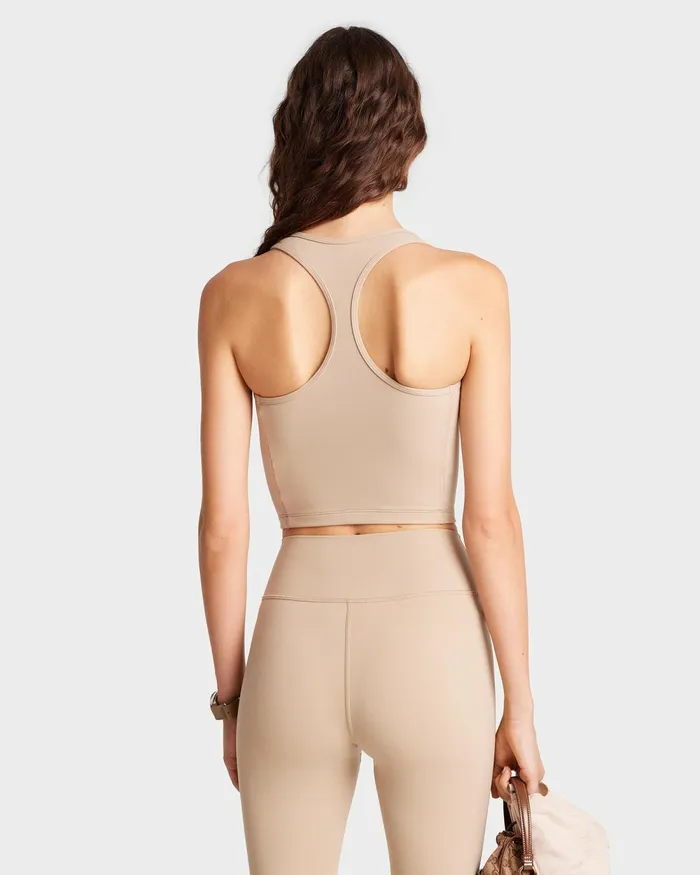 Activewear Women Sporty and Rich Serif Logo Sports Tank 8211 ElephantWhite