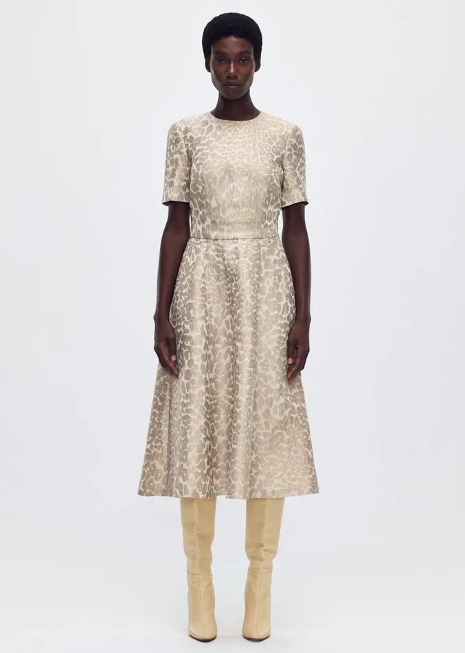 Adam Lippes Eloise Dress Pale Grey Multi Womens Dresses