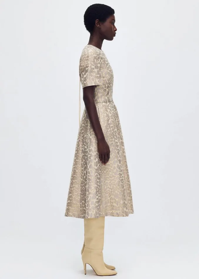 Adam Lippes Eloise Dress Pale Grey Multi Womens Dresses