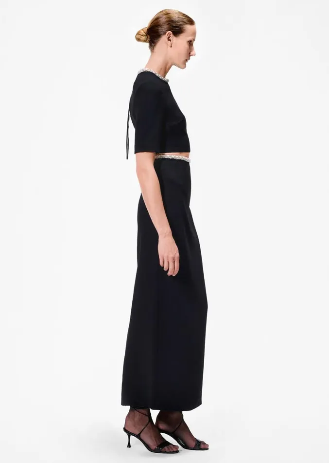Adam Lippes Jane Top Black Womens Tops