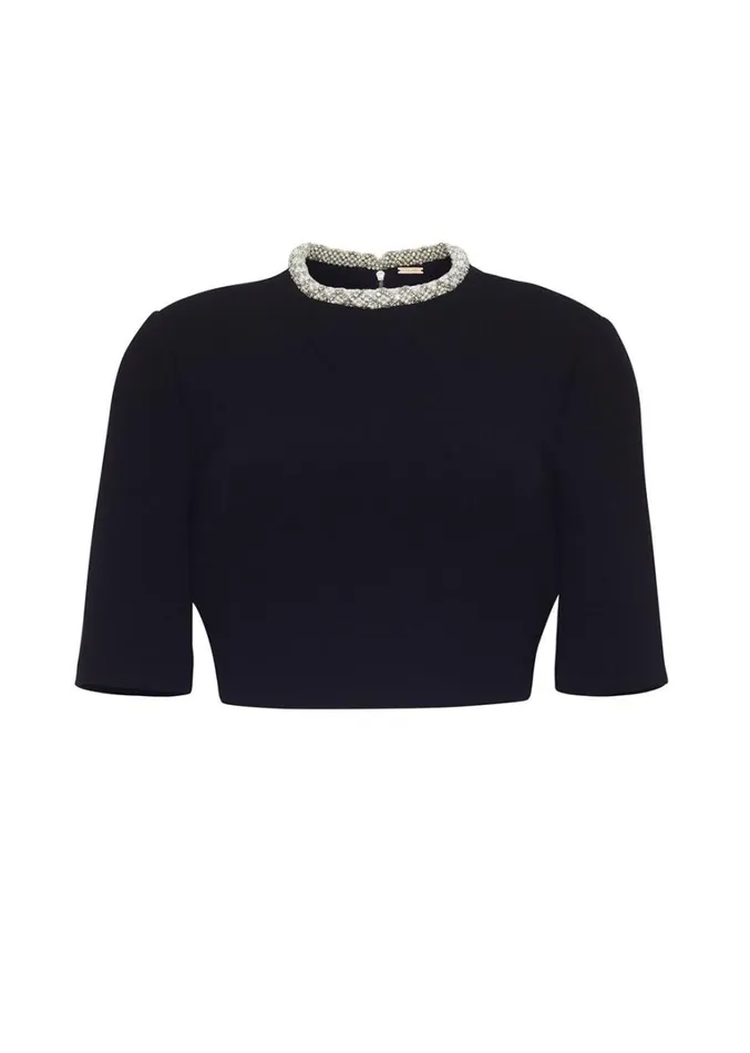 Adam Lippes Jane Top Black Womens Tops