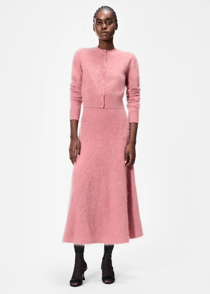 Adam Lippes Muriel Skirt Rose Womens Sweaters and Knitwear