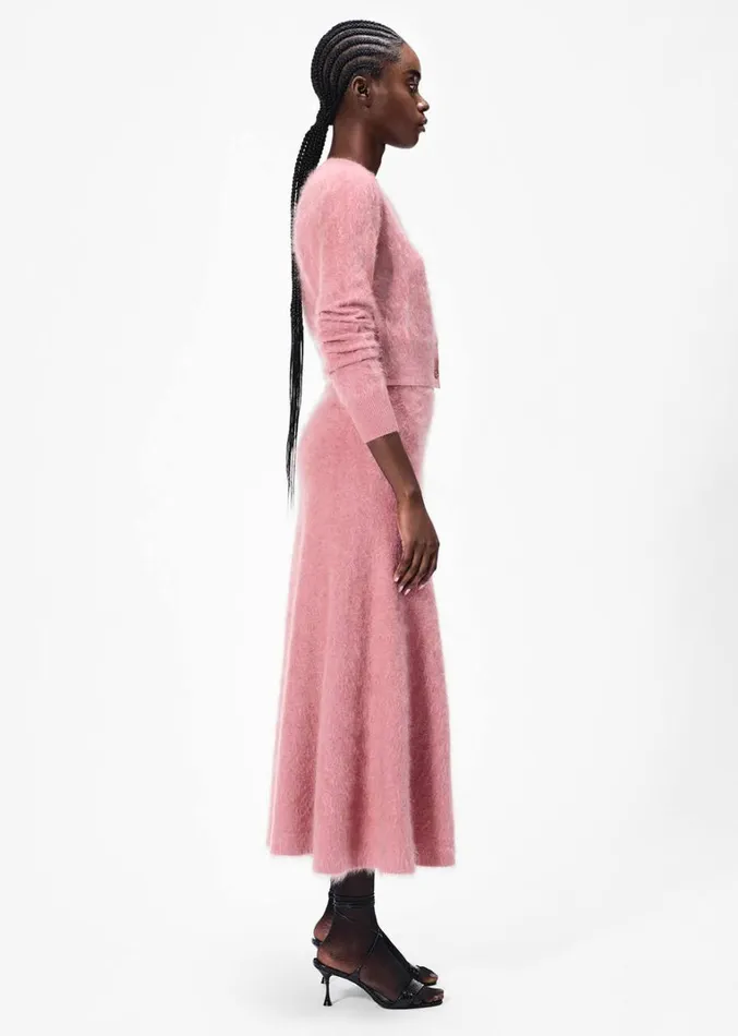 Adam Lippes Muriel Skirt Rose Womens Sweaters and Knitwear