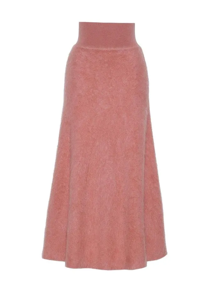 Adam Lippes Muriel Skirt Rose Womens Sweaters and Knitwear