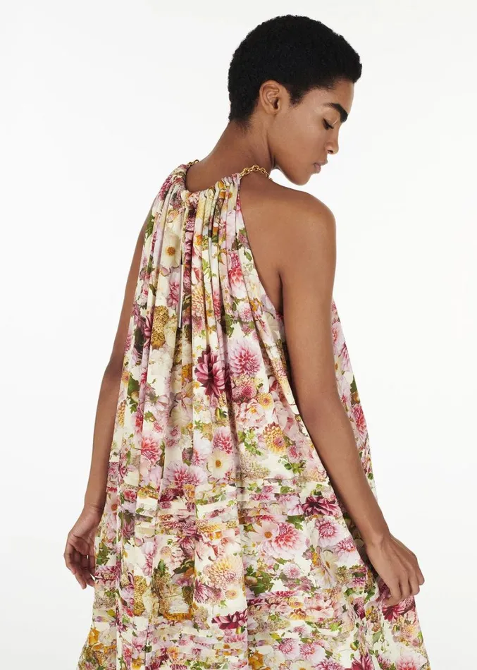 Adam Lippes Sabine Dress Cream Multi Womens Dresses