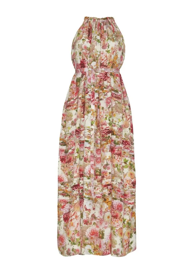 Adam Lippes Sabine Dress Cream Multi Womens Dresses
