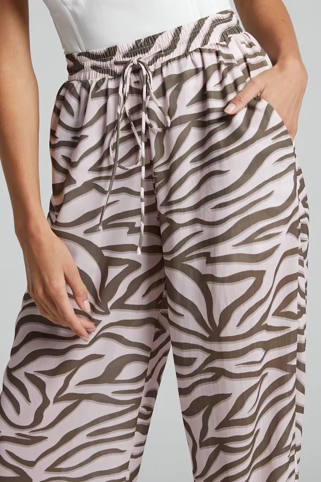Aegir Pants 8211 Mid Rise Relaxed Straight Leg Pants In Wild Zebra Women Showpo Pants