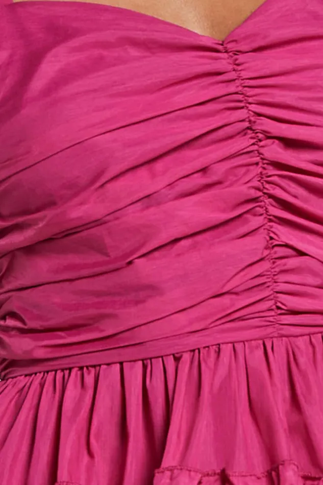 Ailia Mini Dress 8211 Strappy Empire Waist Tiered Dress In Pink Women Showpo Dresses