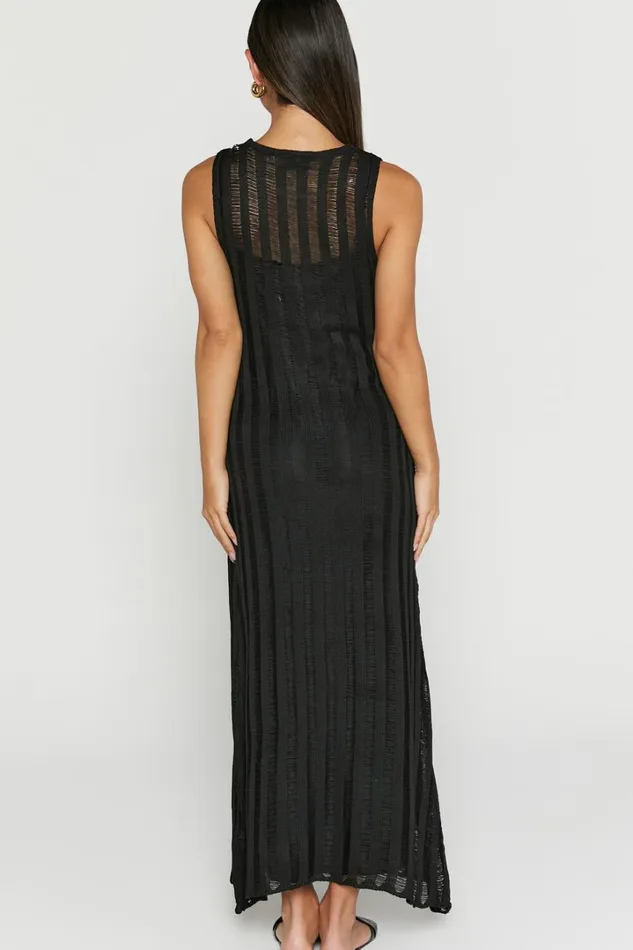 Aimee Midi Dress 8211 Sleeveless Flared Knit Dress In Black Women Showpo Dresses