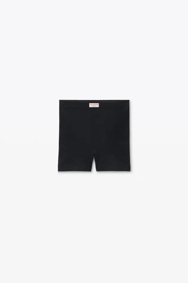 Alexander Wang Bodywear Bike Short In In Seamless Ribbed Knit