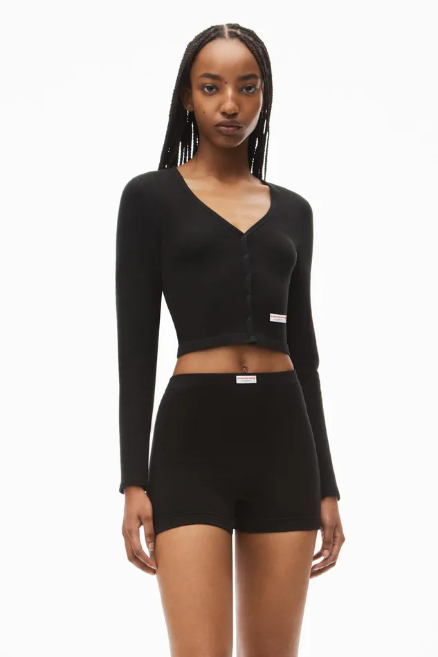 Alexander Wang Bodywear Cardigan In Seamless RibKnit