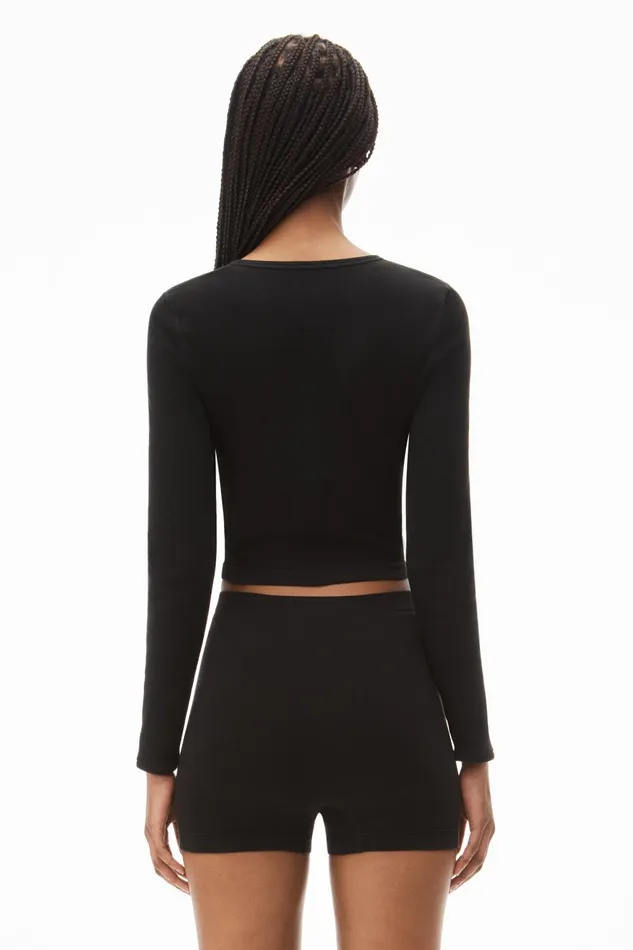 Alexander Wang Bodywear Cardigan In Seamless RibKnit