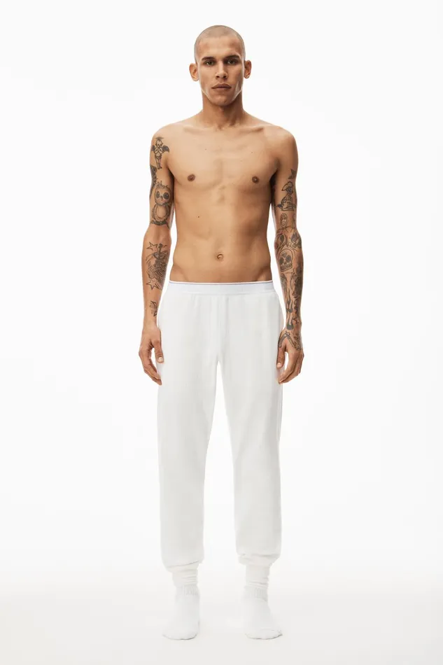 Alexander Wang Bodywear Unisex Jogger In Cotton Waffle Thermal