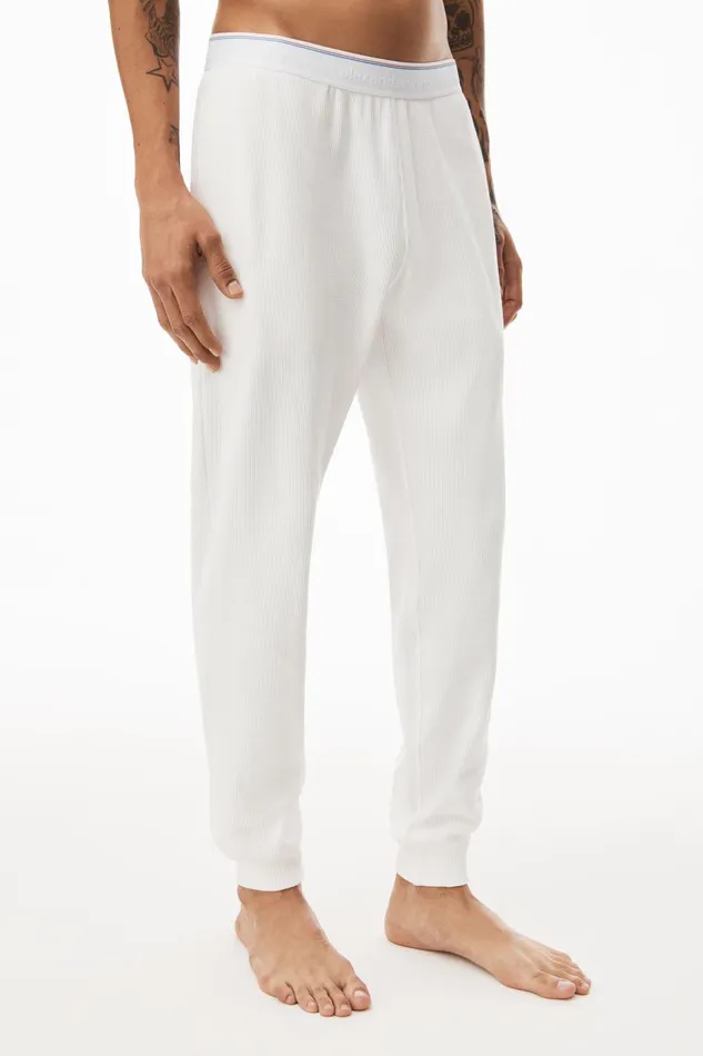 Alexander Wang Bodywear Unisex Jogger In Cotton Waffle Thermal