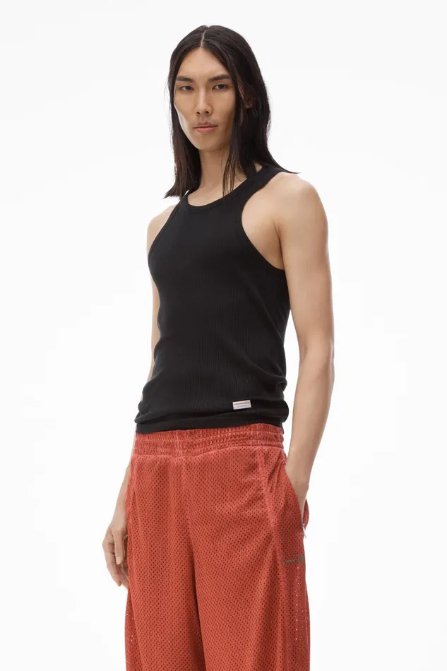 Alexander Wang Bottoms Unisex Track Pant In Perforated Mesh 8211 MenWomen