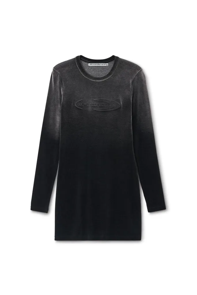 Alexander Wang Dresses LongSleeve Minidress In Plush Velour 8211 Women