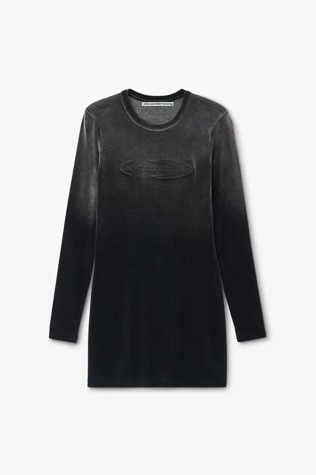 Alexander Wang Dresses LongSleeve Minidress In Plush Velour 8211 Women