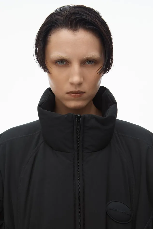 Alexander Wang Outerwear Puffer Coat With Dome Logo Patch 8211 Women