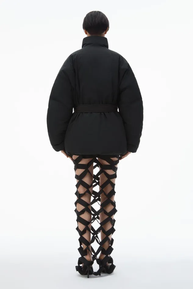 Alexander Wang Outerwear Puffer Coat With Dome Logo Patch 8211 Women