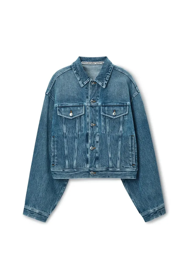 Alexander Wang Outerwear Rounded Trucker Jacket With Bonded Seams 8211 Men