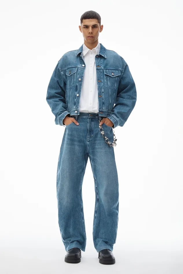 Alexander Wang Outerwear Rounded Trucker Jacket With Bonded Seams 8211 Men