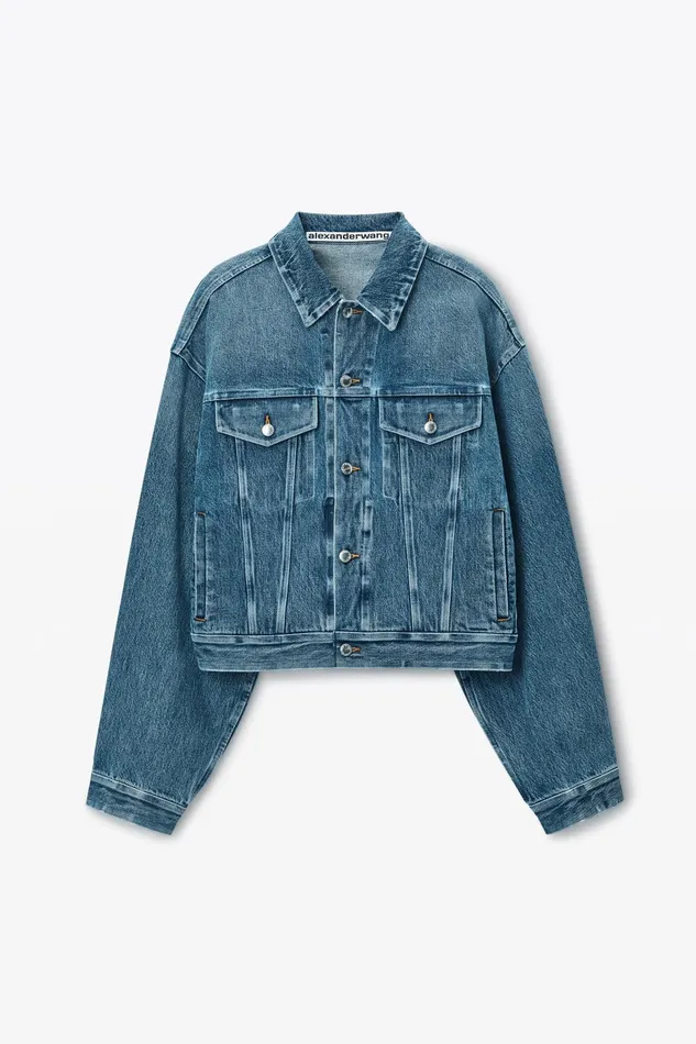 Alexander Wang Outerwear Rounded Trucker Jacket With Bonded Seams 8211 Men