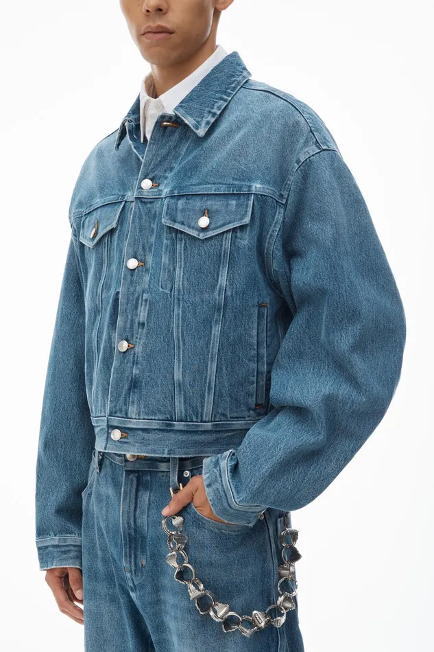 Alexander Wang Outerwear Rounded Trucker Jacket With Bonded Seams 8211 Men