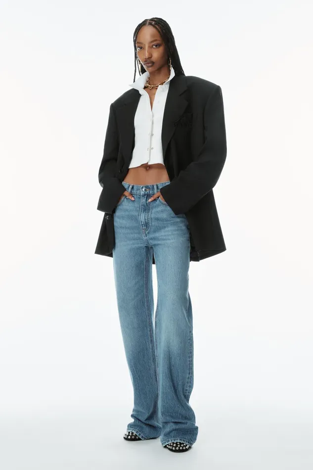 Alexander Wang Pants Ez Mid Rise Jeans With Logo Pocket 8211 Women