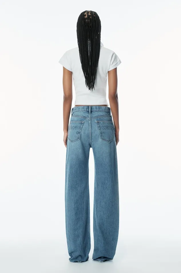 Alexander Wang Pants Ez Mid Rise Jeans With Logo Pocket 8211 Women