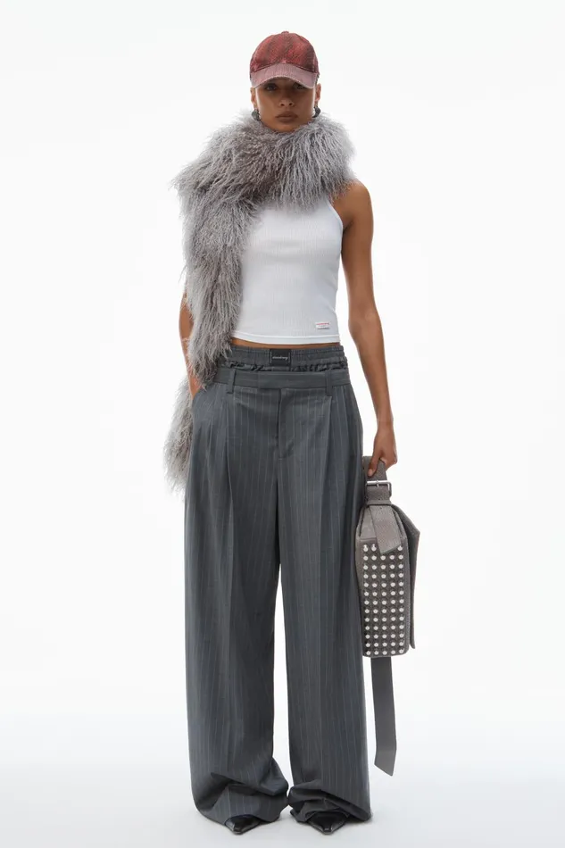 Alexander Wang Pants PreStyled Pleated Trouser With Boxer Waistband 8211 Women