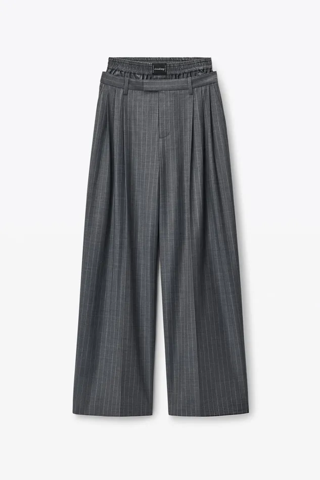 Alexander Wang Pants PreStyled Pleated Trouser With Boxer Waistband 8211 Women