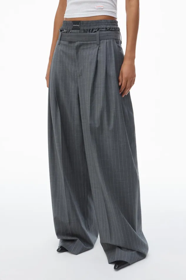 Alexander Wang Pants PreStyled Pleated Trouser With Boxer Waistband 8211 Women