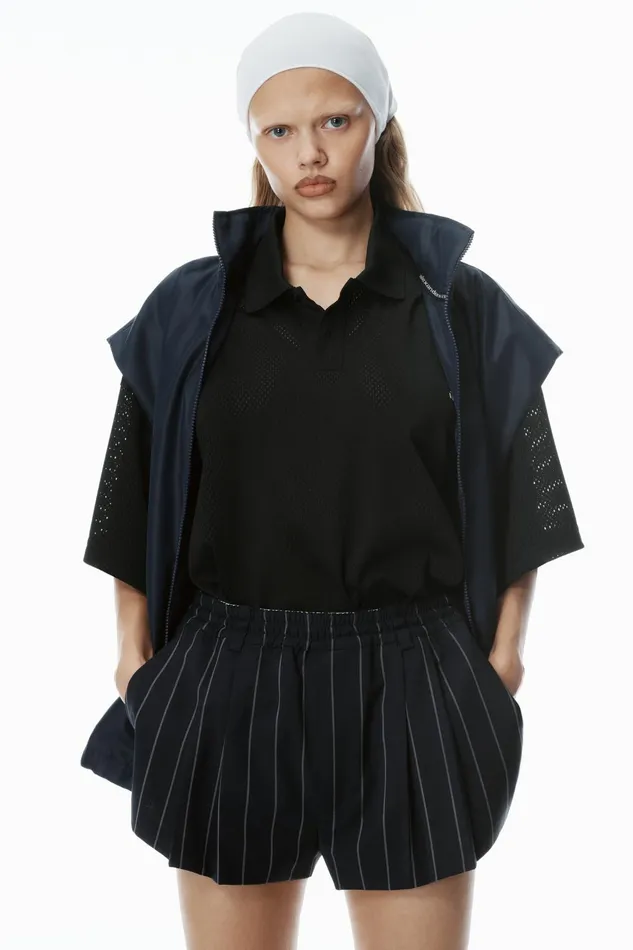 Alexander Wang Shorts Pinstripe Tropical Wool Stretch Shorts 8211 Women