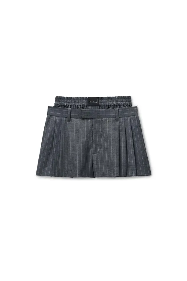 Alexander Wang Shorts PreStyled Pleated Short With Boxer Waistband 8211 Women