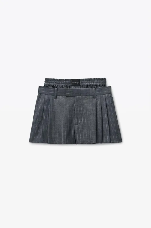 Alexander Wang Shorts PreStyled Pleated Short With Boxer Waistband 8211 Women