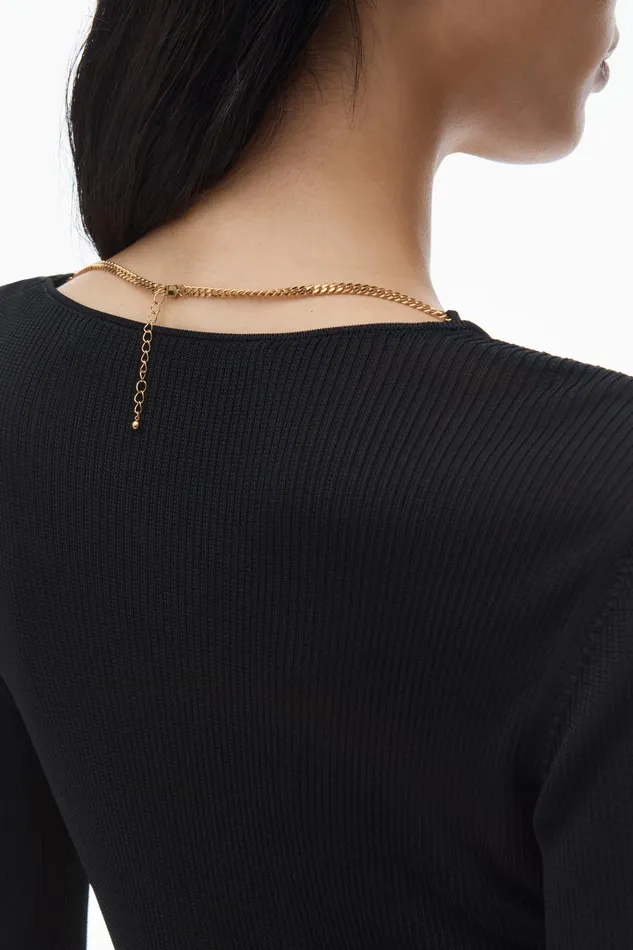 Alexander Wang Sweaters Logo Nameplate Cropped Shirt 8211 Women
